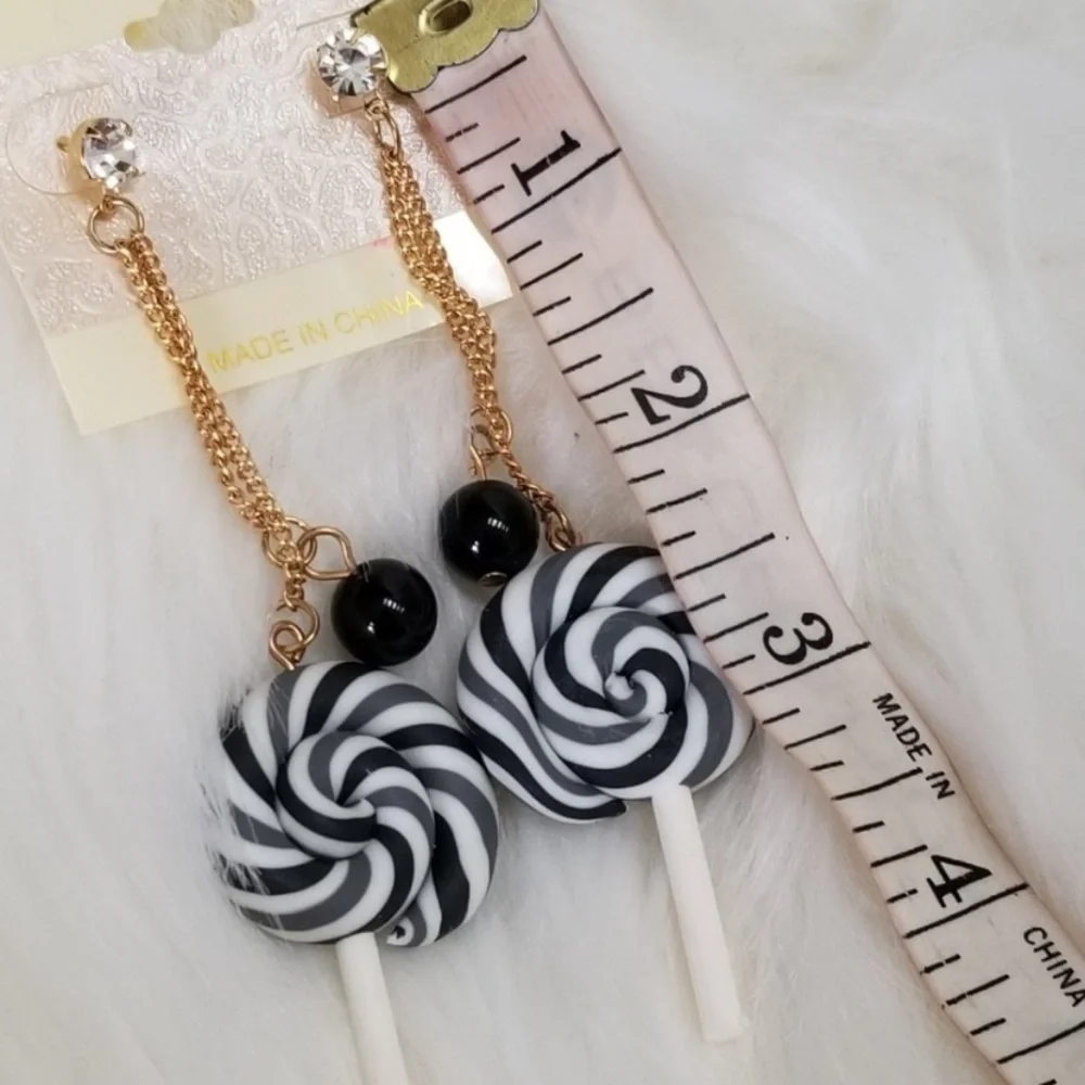NWT Licorice Lollipop Earrings